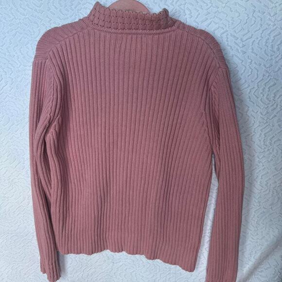 Pink 100 cotton quarter zip sweater - Picture 6 of 8